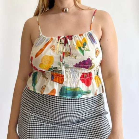 Fruit Print Tank Tops